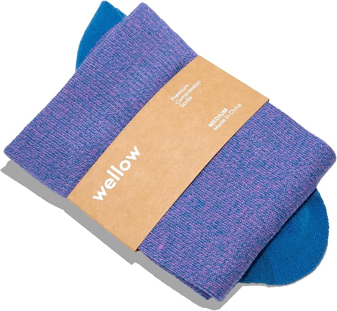 Wellow Knee High Compression Socks for Men & Women, 18–25 mmHg, Bamboo Viscose, Swelling Relief by WellowCompressionSocks