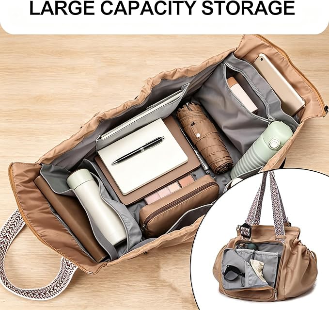 Diaper Tote Bag,Foldie Travel Bag,Convertible Everyday Gym Backpack,Large Capacity Multifunctional Weekender Bag - Image 5