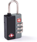 SwissGear TSA-Approved Travel Sentry Combination Luggage Lock with Resettable Combo and Inspection Indicator, Black, One Size by SwissGear