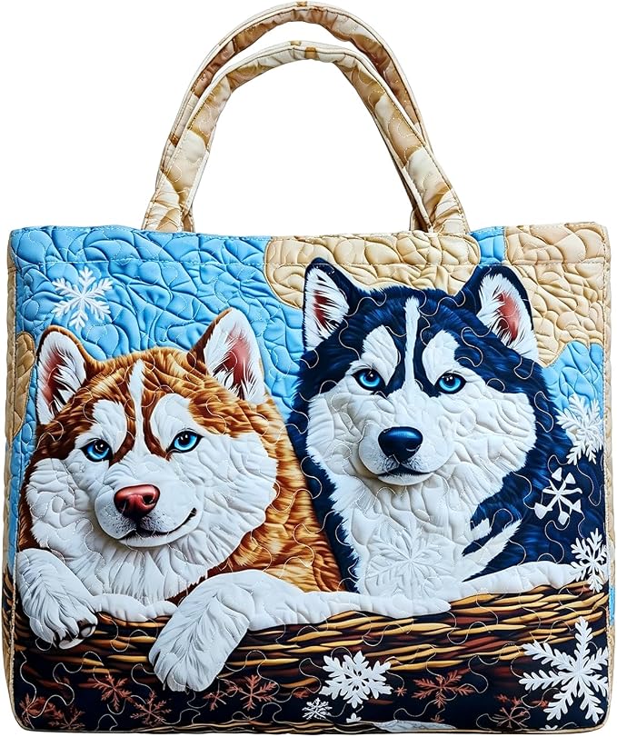 Women's Quilted Tote Bag – Lightweight Large Capacity Foldable for Travel | 20.87" L x 15.75" H - Image 5