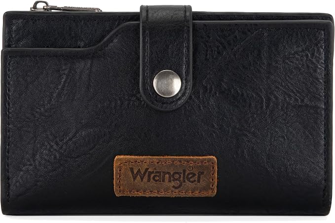 Wrangler Wallet for Women Bifold Card Holder with Zipper and ID Window by Wrangler%C2%AE