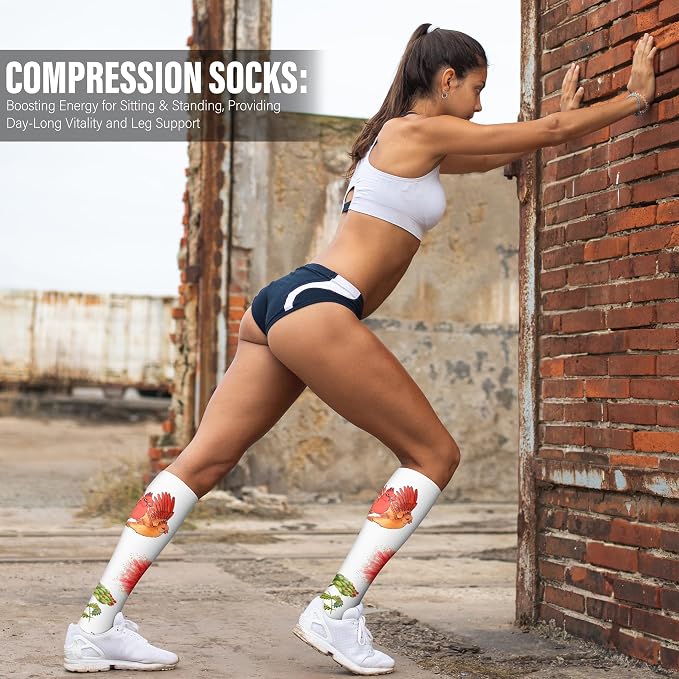 WITHYOU 3 Pairs Compression Socks for Women & Men 15-20 mmHg,Best Support for Nurses Running Hiking - Image 5