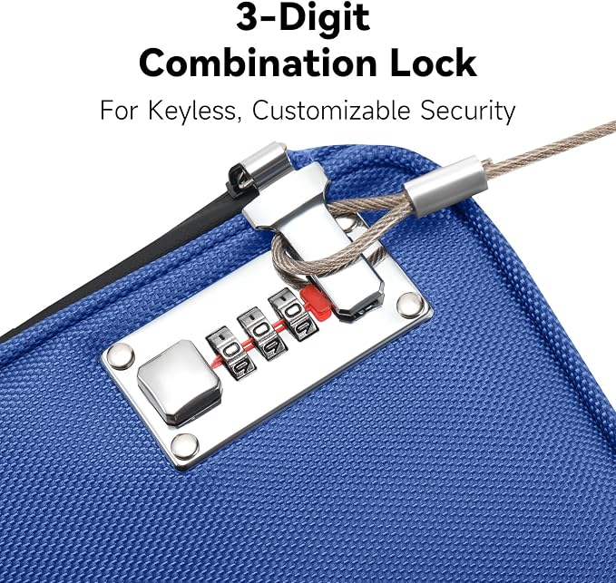 KOSMCCO Anti Theft Beach Locking Bag, Portable Travel Safe, Blue | Lockable Design, Holds Phone Wallet and Keys, Compact and Durable, Ideal for Beach Pool and Vacation - Image 4