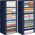 35L Closet Organizers, Foldable Under Bed Storage Containers | Storage Bags with Zippers,Window and Handles for Organizing Bedroom, Closet, Clothing,Organization with Handle by Fabtotes