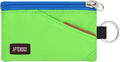 RFID Blocking Travel Wallet with Adjustable Lanyard, Small Nylon Zipper Pouch and Badge Holder for ID, Credit Cards, Cash, Keys, Commuters (Green) by APTENSKO