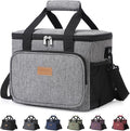 Lifewit Large Lunch Bag, Insulated Lunch Box, Soft Cooler Cooling Tote for Adult Men Women, Gray 24-Can (15L) by Lifewit