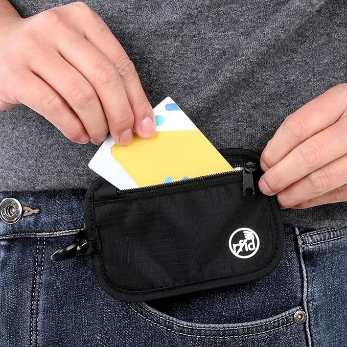 Clip Stash Pouch Minimalist Hidden Storage Wallet Lightweight Zipper Organizer Pouch Bag for Cards Boarding Pass ID Money - Image 4