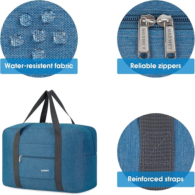 For Spirit Airlines Personal Item Bag Foldable Travel Duffel Bag Tote Carry on Luggage Duffle Overnight for Women and Men - Image 6