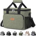 Lifewit Medium Lunch Bag, Insulated Lunch Box, Soft Cooler Cooling Tote for Adult Men Women, Dark Green 12-Can (9L) by Lifewit