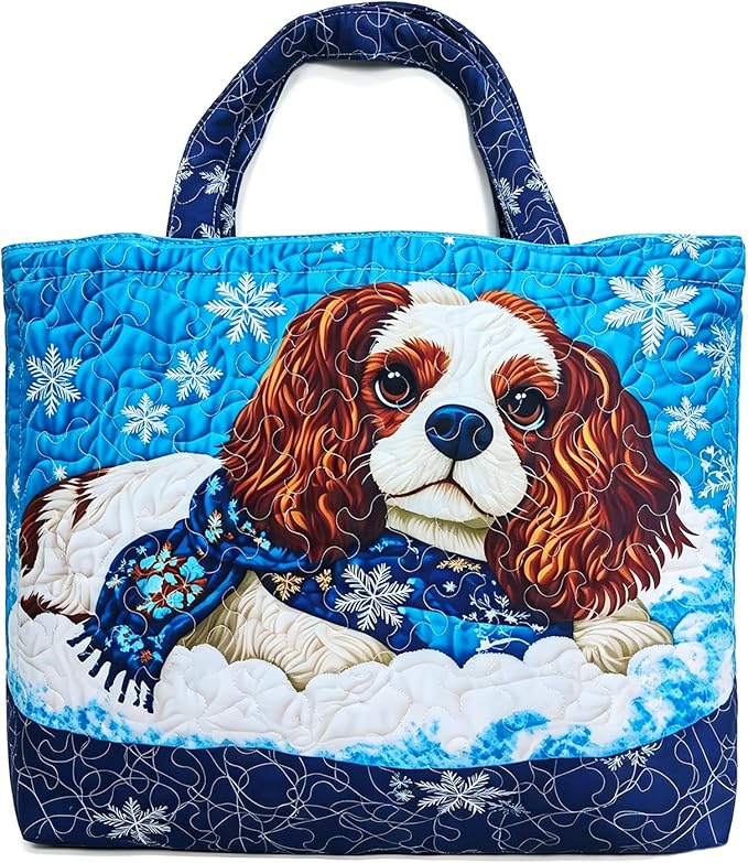 Women's Quilted Tote Bag – Lightweight Large Capacity Foldable for Travel | 20.87" L x 15.75" H - Image 6