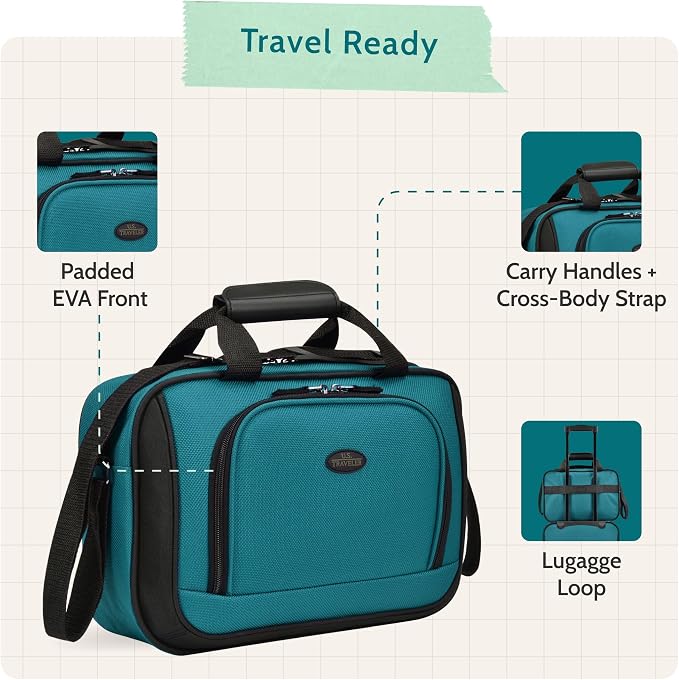 U.S. Traveler Rio 14" Travel Tote Bag, Lightweight 1200D Carry-On Bag for Women & Men - Image 4