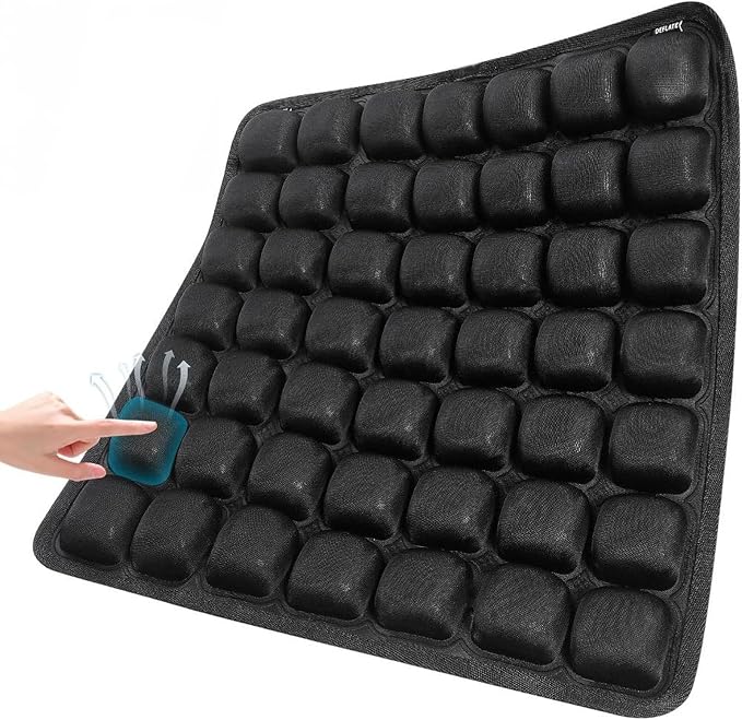 Inflatable Seat Cushionair Inflatable Chair Air Seat Car Portable Breathable Comfort Orthopedics Pain Pressure Relief Cushion,Adjustable Bubble,for Wheelchair,Car,Office,Home (49-Point Cushion) by HighQualityFlagship