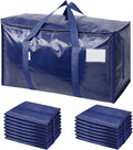 TICONN 16 Pack Extra Large Moving Bags Heavy Duty with Zippers & Carrying Handles, Durable Storage Bags Moving Boxes for Closet Organizers and Storage (16 Pack, Navy) by TICONN