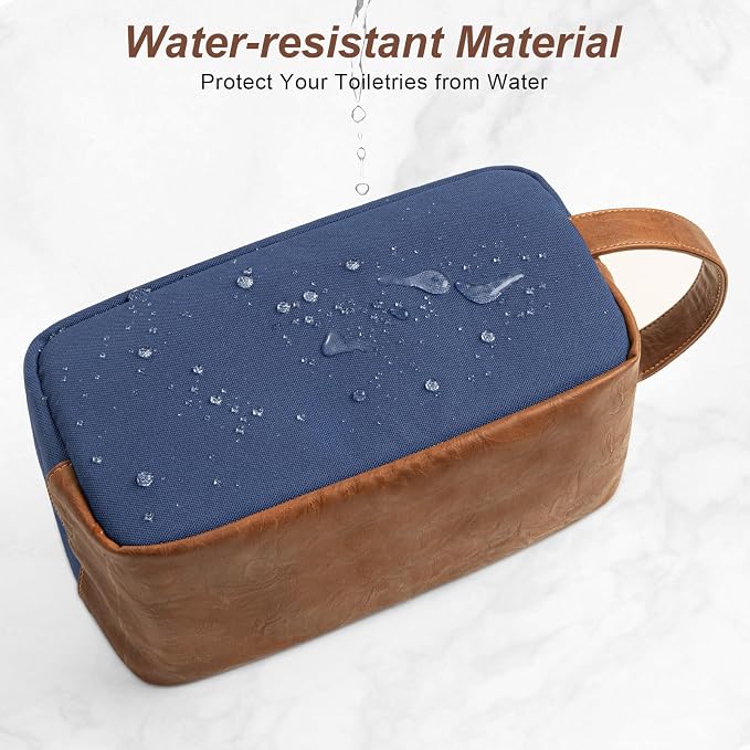 Travel Toiletry Bag for Men, Hanging Toiletry Organizer, Water Resistant Shaving Kit with Large Capacity for Travel Accessories (Blue, Medium) - Image 5