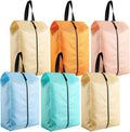 6 Pcs Travel Shoe Bags with Zipper Nylon Portable Waterproof Suitcase Shoe Organizer Packing for Golf(S,Pastel) by Bulyoou