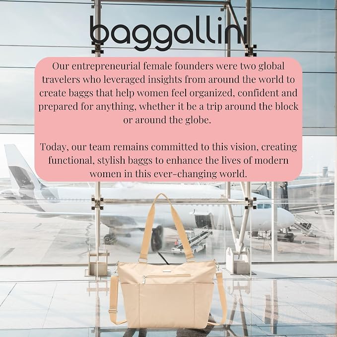 Baggallini Essential Laptop Tote - Work Tote Bag with Laptop Sleeve - Lightweight Travel Crossbody Shoulder Bag for Women - Image 7