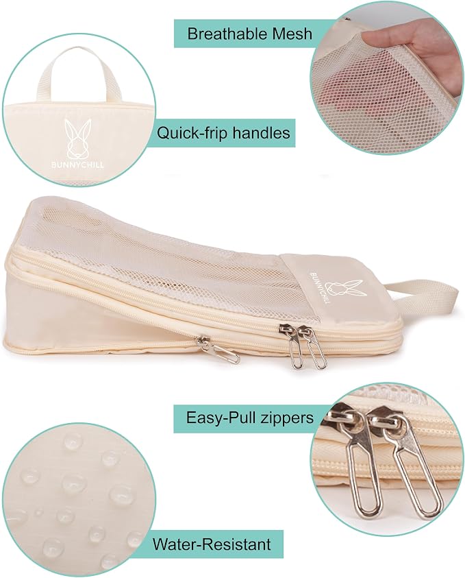 6/8 Set Space Saving Compression Packing Cubes Lightweight Packing Cube | Expandable Space-Saving Compression Cubes 6 Set Lightweight Travel Luggage Packing Cubes Organizer Essentials Smooth Zippers - Image 6