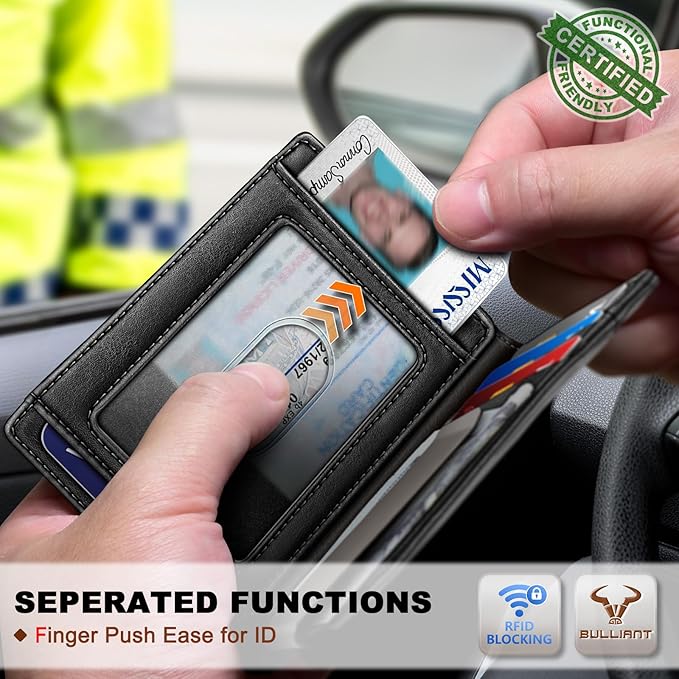 BULLIANT Magnetic Slim Leather Airtag Wallet Money Clip For Men 12Cards | RFID Blocking | Easy Access | Gift Boxed | Pocket Fit - Image 5