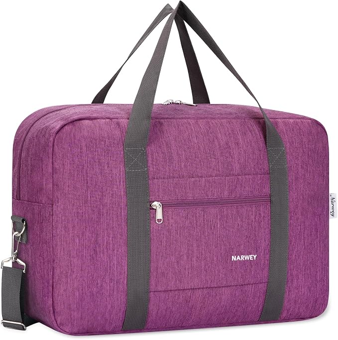 For Spirit Airlines Personal Item Bag Foldable Travel Duffel Bag Tote Carry on Luggage Duffle Overnight for Women and Men by Narwey