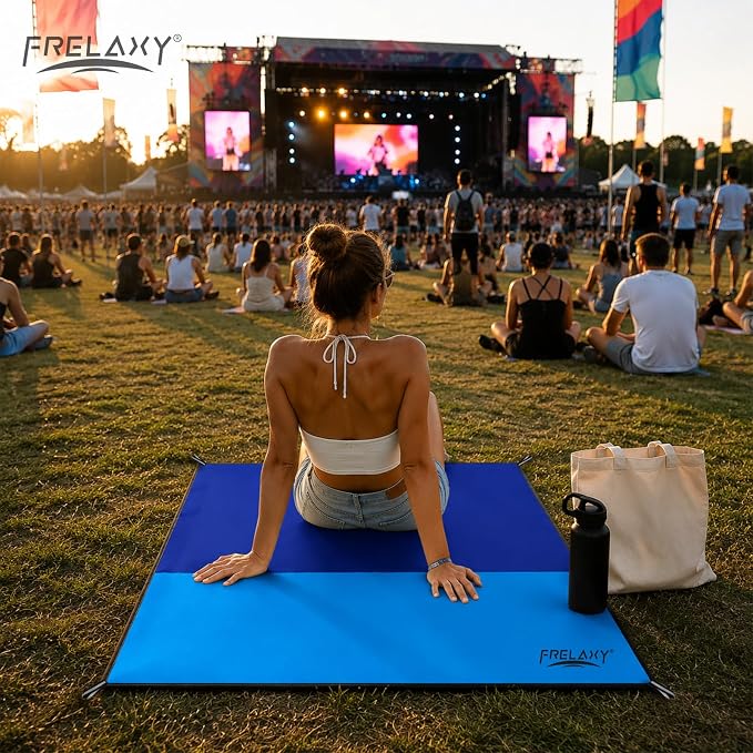 Frelaxy Pocket Picnic Blanket, Waterproof Blanket for Beach Festival | Lightweight compact design, Multi-use outdoor blanket, Waterproof & sandproof material, Easy to carry, Picnic, Camping - Image 5