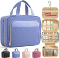 HOTOR Hanging Travel Toiletry Bag Women Men, Aegean-Blue, Medium | Waterproof Makeup Bag Hanging Hook,Multiple Pockets,Travel Essentials,11.2 x 3.2 x 8.9inches by HOTOR