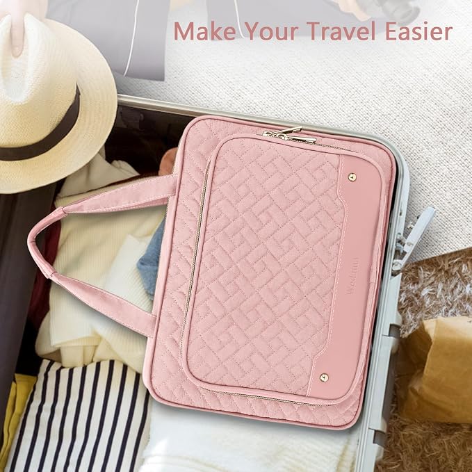 Toiletry Bag for Women, Hanging Travel Toiletry Bag with Jewelry Organizer Compartment Large Makeup Bag, PVC Waterproof Cosmetic Travel Bag for Travel Business Trips Camping Bathroom, Pink - Image 8