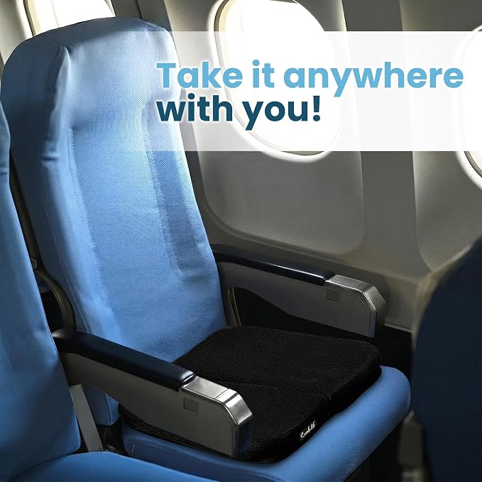 ComfiLife Ergo-Gel + Comfort Foam Airplane Seat Cushion – Travel Seat Cushion – Compact, Foldable, Portable Comfort - Image 7