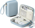 Charger Case for Macbook, Portable Tech Electronic Organizer Bag, Small Travel Storage Pouch for Laptop Accessories, MacBook Power Adapter, Charging Cords, USB Drives, Power Bank (Blue, L) by Linpr