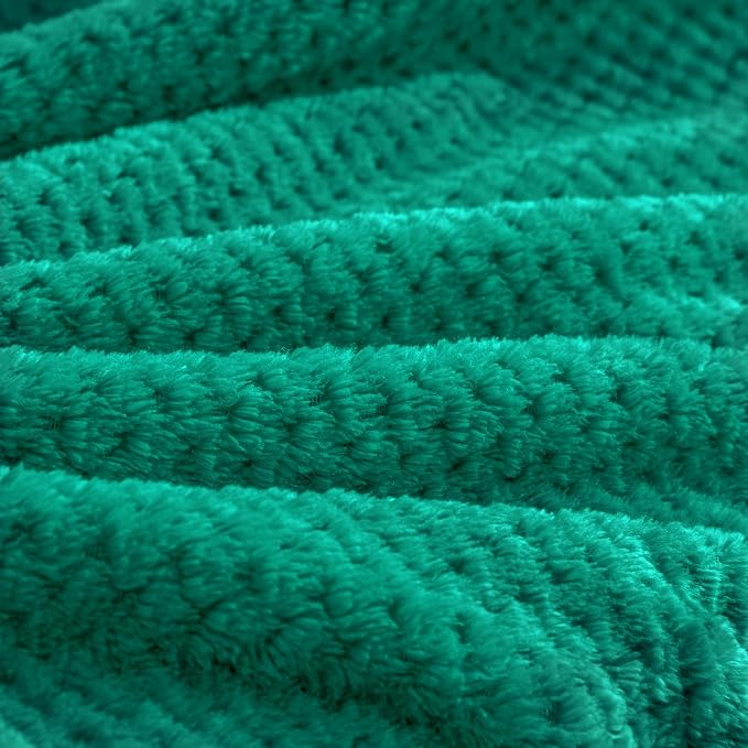 BEDELITE Travel Blanket with Bag, Jacquard Fleece Blanket 65"x40", Teal | Ultra-soft Airplane Blanket, Luggage Sleeve & Backpack Clip, Travel Essentials for Women, Foldable as Pillow for Long Flight - Image 6