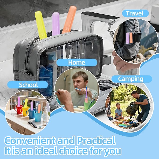 21 Pcs Travel Toothbrush Holders,Plastic Toothbrush Case,7 Colors | Breathable Portable Toothbrush Container Storage Dust-Proof Toothbrush Holders for Travel Home Camping School Business - Image 6