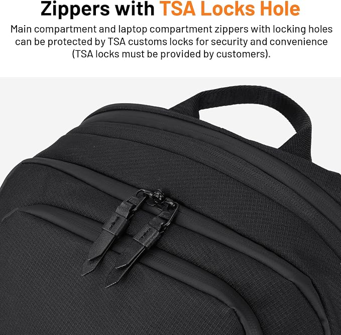 Oumurs Motorcycle Helmet Backpack for Long Travel with 30-40L Expandable Large Capacity Laptop Backpack Water-resistant Black 600D Polyester - Image 6