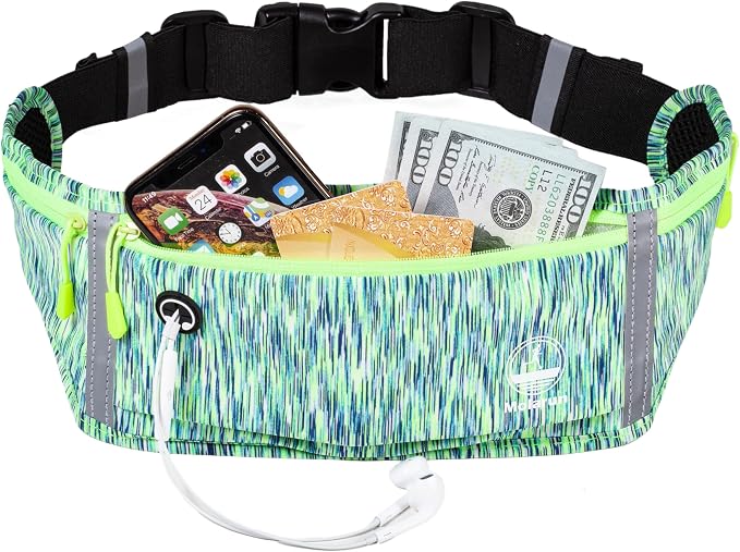 Running Belt Slim Fanny Pack Jogging Pouch Phone Holder Waist Pack - Green by Unknown