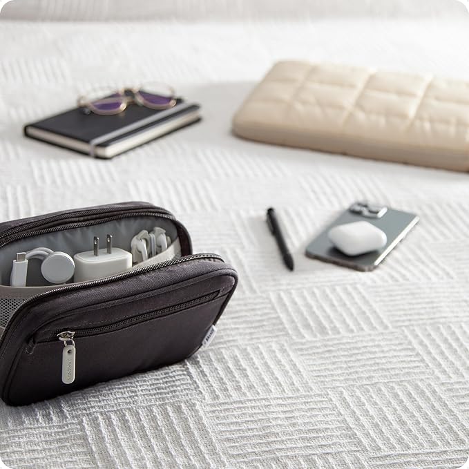 U Brands Electronics Organizer Travel Case, Cord Storage, 7.8" x 5", Gray - Image 6