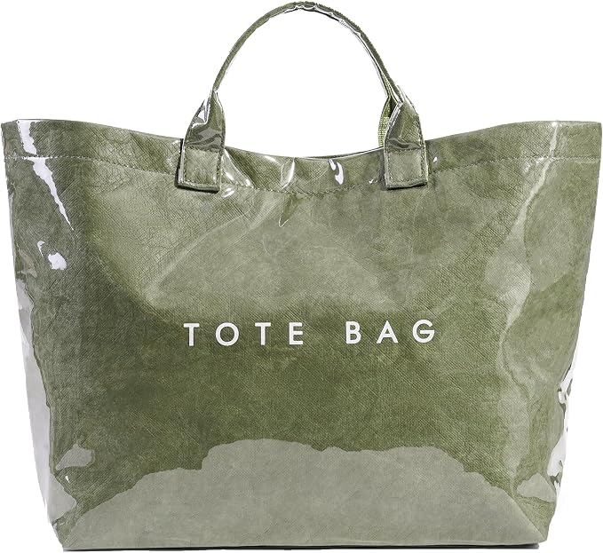 Lushandy PVC Tote Bag for Women Jelly Beach Bag Top Handle Hobo Handbag | Water-Resistant, Wipe Clean, Lightweight by Lushandy