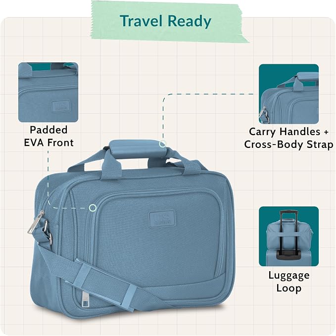 U.S. Traveler Rio 14" Travel Tote Bag, Lightweight 1200D Carry-On Bag for Women & Men - Image 5
