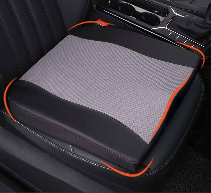 Lofty Aim Car Seat Cushion, Memory Foam Car Seat Cushions for Long Driving | Comfy Car Seat Pillow for Pain Relief, Driver Seat Cushion Adds Height, Butt Cushion for Car, Truck, Office Chair, B&G by LoftyAim