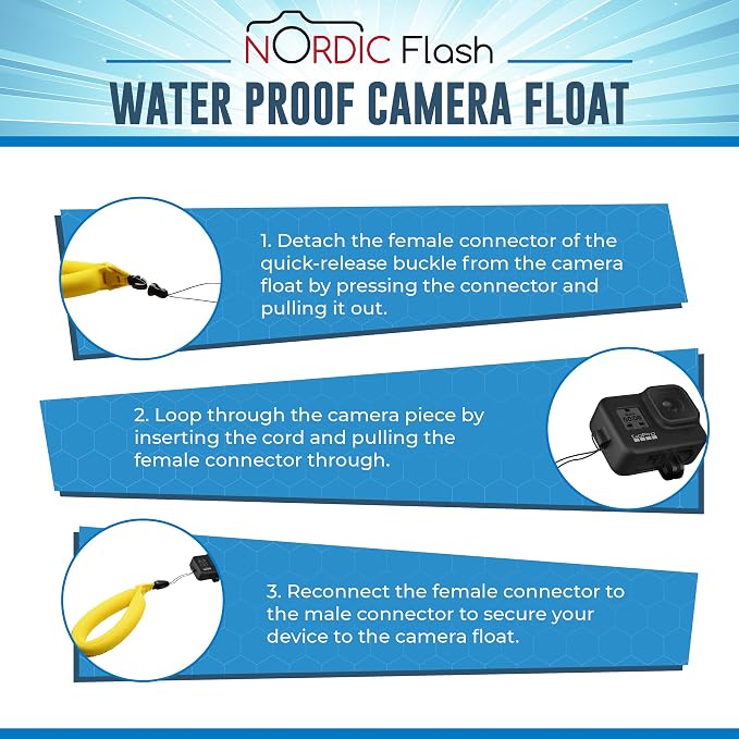 Floating Wrist Strap (2-pack) for Phone & Action Camera - Compatible with GoPro Hero 13, Insta360 X4, DJI Action 5 Pro, OM System TG-7, Kodak PixPro WPZ2 & iPhone - Bright Yellow - Image 5