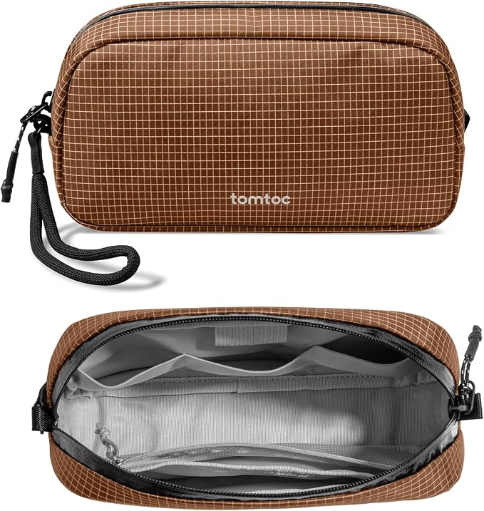 tomtoc Electronics Organizer Travel Case Performance, Cable Tech Pouch | Water Resistant Accessories Bag Carry Storage for Cord, Phone, Cables, Airpods, USB Flash Drive, Daily Items by tomtoc