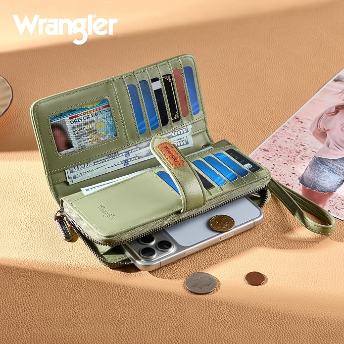X Wrangler Women's Wallets Bifold Wristlet Wallets for Women Large Capacity Credit Card Wallet with ID Window - Image 2