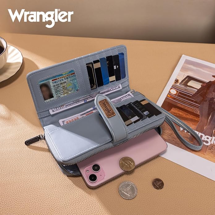 X Wrangler Women's Wallets Bifold Wristlet Wallets for Women Large Capacity Credit Card Wallet with ID Window - Image 3