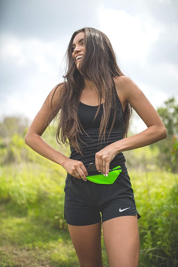 SPIbelt Running Belt Original for Women Men, Phone Holder for Running, Running Fanny Pack, Holder for Phone, Running Waist Pack, Adjustable Waist, [Fits All Phones]. Cloudy Grey with Black Zipper - Image 5