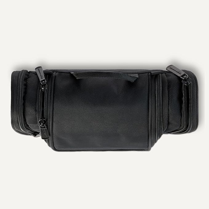 Amazon Essentials Spacious Toiletry Bag, Hanging Cosmetic Dopp Kit with Multiple Compartments, Durable Polyester, Large Capacity Storage, Compact Design, Black (Previously Amazon Basics) - Image 3