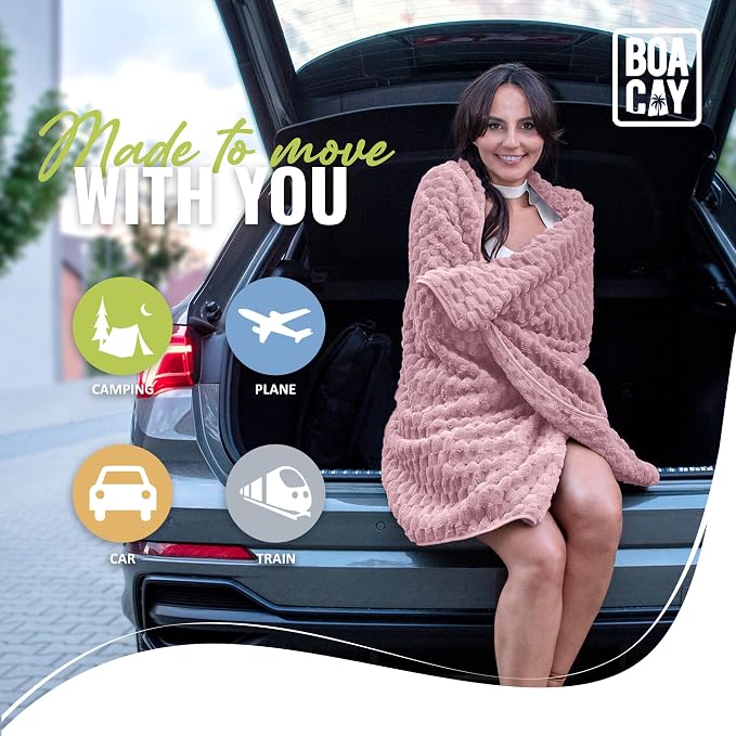 Packable Travel Blanket for Airplane, Car - Compact Office Blanket - Portable Pillow for Adults, Kids with Case, Luggage Sleeve, Backpack Clip - Image 8