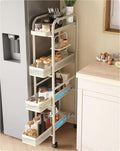 UMDONX 4-Tier Narrow Mobile Storage Cart with Pull-Out Baskets | The Multifunctional Pull-out Storage Rack Is Suitable for Bathrooms, Kitchens, and Laundry Rooms by UMDONXBuyNow
