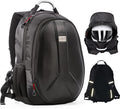 GetAway Waterproof Motorcycle Backpack Hard Shell for 2 Helmets 35-45L | Expandable motorcycle backpack with laptop compartment, anti-theft design, helmet strap and reflective details. by OGOriginal