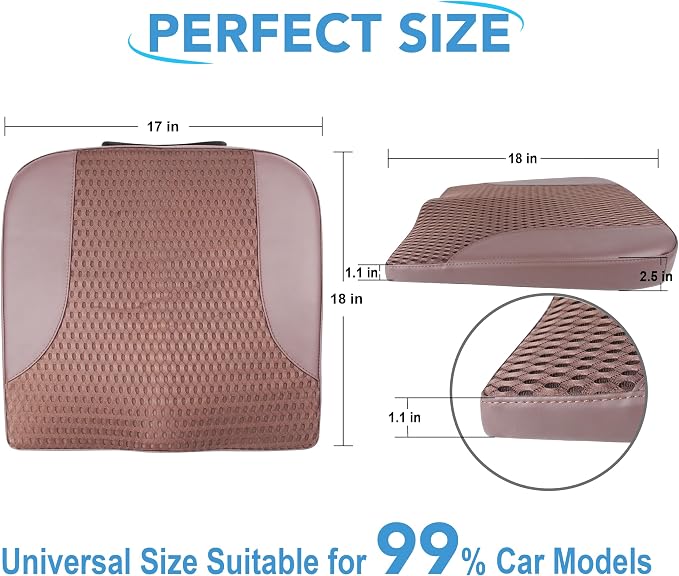 Lofty Aim Car Seat Cushion, Car Seat Pillow, Automotive Cushion | Memory Foam Car Seat Cushion for Long Driving, Butt Pillow for Pain Relief, Driver Seat Cushion for Car, Truck, Office, Brown - Image 9