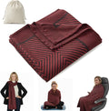 Travel Blanket Airplane - Ultra Soft & Lightweight Knit Design Compact Airplane Blanket,53x72 Inch,Stylish Travel Shawl Wraps for Flights,Office,Home Use,Travel Essentials & Gifts by ECONVCE