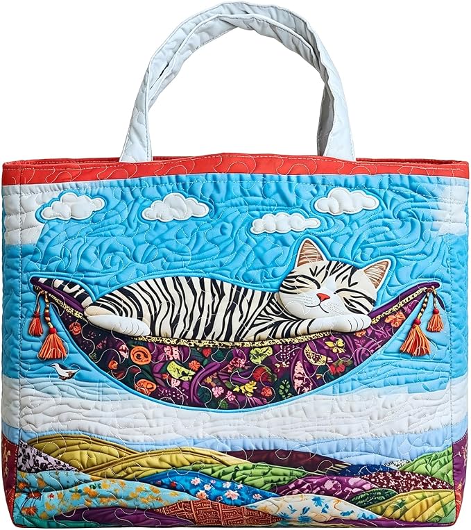 Women's Quilted Tote Bag – Lightweight Large Capacity Foldable for Travel | 20.87" L x 15.75" H by Unknown