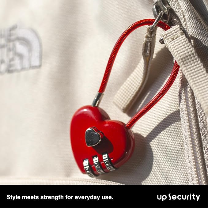 Small Combination Padlock, Cable Locks with Combination, Cute Padlock with Number, Combo Cable Lock for Luggage, Suitcase, Gym Locker, Backpack Zipper, Bag, Toolbox, Helmet, Travel Safe - Image 6