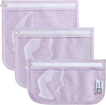 HIONXMGA Set of 3 Clear Travel Toiletry Bag, TSA Approved, Quart Size S/M/L | Clear Front Zipper Pouches Waterproof Cosmetics Bags for Women Kids Toiletries Baby Essentials Well-Organized Carry, Wander by HIONXMGA